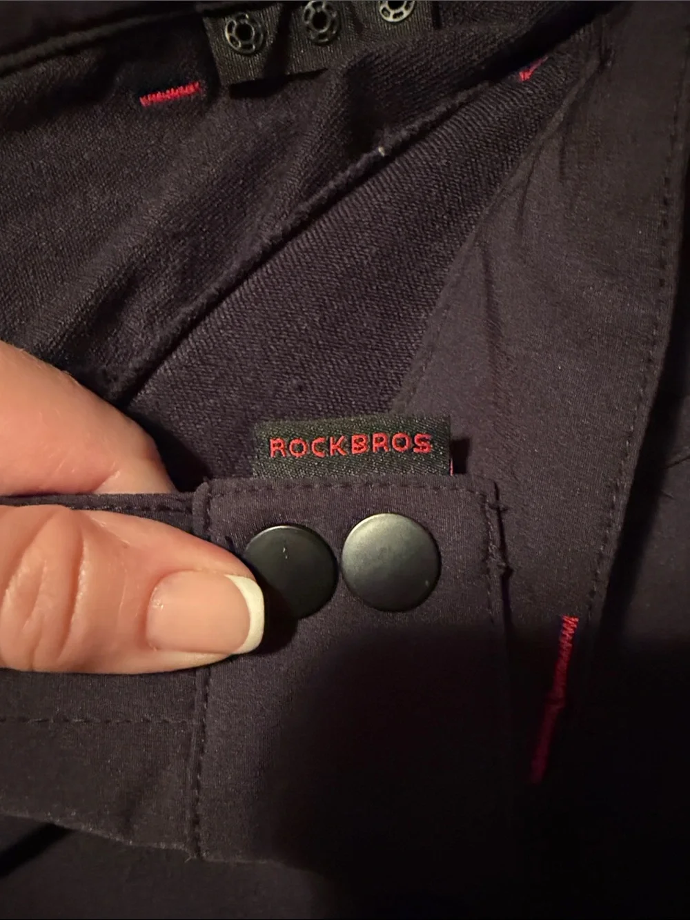 Rockers Men's Black Performance Cargo Shorts with Red Stitching